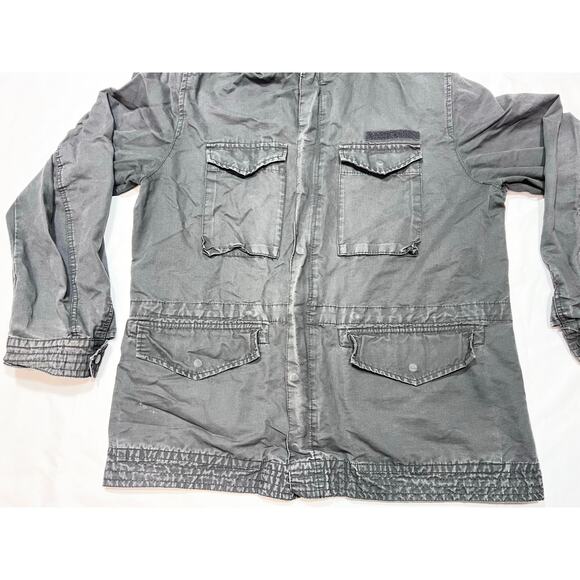 H&M LOGG Army Field Jacket Grey Size XL Heavyweight Multiple Pockets - Picture 6 of 10